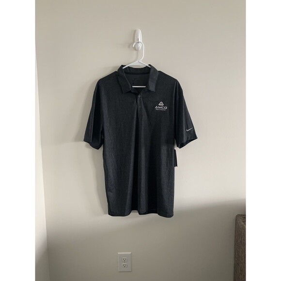 Men's Nike Golf Black Polo Shirt SS Dri-Fit Standard Fit Black Size Large NWT - Picture 1 of 5